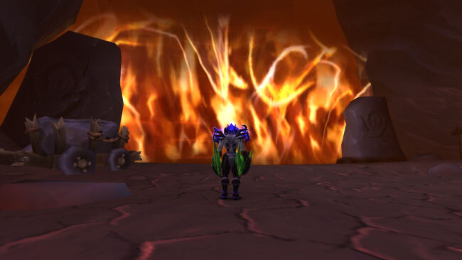WoW Night Elf and wall of fire